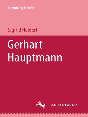 cover image of Gerhart Hauptmann